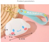 Sanrio KT Cat Zero Wallet Keychain Student Cartoon Animal Silicone Earphone Bag Cute Bag Pendant