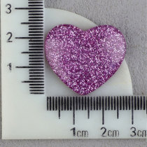 20MM  Love sequin resin snap button charms