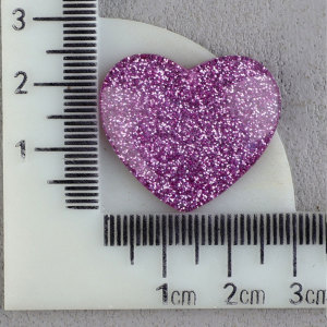 20MM  Love sequin resin snap button charms