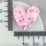20MM  Love Sequin imitation shell resin snap button charms