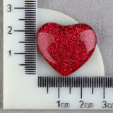 20MM  Love sequin resin snap button charms