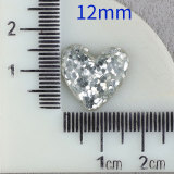 12MM  Love sequin resin snap button charms