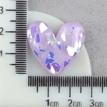 20MM  Love Sequin imitation shell resin snap button charms