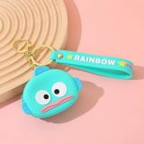 Sanrio KT Cat Zero Wallet Keychain Student Cartoon Animal Silicone Earphone Bag Cute Bag Pendant