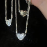 Full Diamond Magnetic Love Star Neckchain
