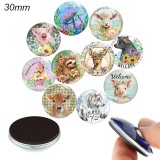 10pcs/lot  glass picture printing products of various sizes  Fridge magnet cabochon