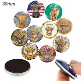 10pcs/lot  glass picture printing products of various sizes  Fridge magnet cabochon