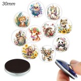10pcs/lot  glass picture printing products of various sizes  Fridge magnet cabochon
