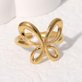 Butterfly stainless steel ring
