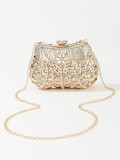 Hardware Flower Water Diamond Box Bag Mini Handheld Banquet and Dinner Bag