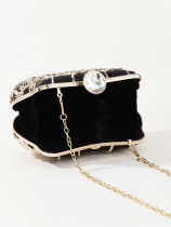 Hardware Flower Water Diamond Box Bag Mini Handheld Banquet and Dinner Bag