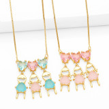 Love Mother's Day Gift for Boys and Girls Mom Pendant Necklace