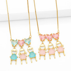 Love Mother's Day Gift for Boys and Girls Mom Pendant Necklace