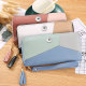 Color blocking splicing long wallet, women's handbag, fashionable large capacity zipper wallet fit 20MM  Snaps button jewelry wholesale