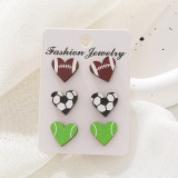 Irish Easter Easter Egg Earrings Cartoon Cute Mushroom Love Wooden Earrings Set