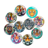 20MM tiger Print glass snap button charms
