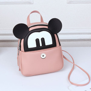 Leisure backpack, handbag, personalized contrasting cartoon Mickey backpack fit 20MM  Snaps button jewelry wholesale