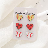 Irish Easter Easter Egg Earrings Cartoon Cute Mushroom Love Wooden Earrings Set