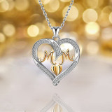 Love MOM Mother's Day Gift Pendant Necklace