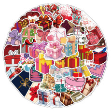 50 cartoon gift boxes, children's graffiti stickers, notebooks, handbooks, stationery boxes, guitar handles, waterproof stickers