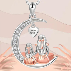 Crescent Necklace Mother's Day Gift MOM Elegant Necklace