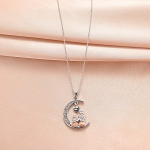 Crescent Necklace Mother's Day Gift MOM Elegant Necklace