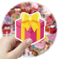 50 cartoon gift boxes, children's graffiti stickers, notebooks, handbooks, stationery boxes, guitar handles, waterproof stickers
