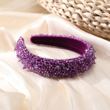 Crystal handmade beaded wide brimmed headband hair accessories