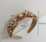 Retro Sponge Glass Diamond Super Flash Head Hoop Hair Ornament