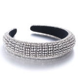 Super Sparkling Full Glass Diamond Baroque Sponge Hair Hoops and Accessories