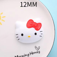 12MM KT cat  Resin snap button charms