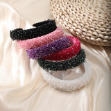 Crystal handmade beaded wide brimmed headband hair accessories