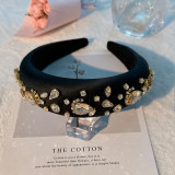 Baroque sponge inlaid colorful diamond starry velvet fabric hair accessories headwear