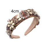 Retro Baroque Palace Style Flower Hair Hoops and Water Diamond Hair Accessories
