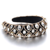 Inlaid rhinestone super sparkling sponge hair hoop hair accessories