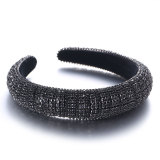 Super Sparkling Full Glass Diamond Baroque Sponge Hair Hoops and Accessories