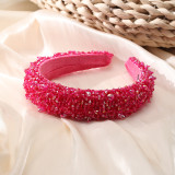 Crystal handmade beaded wide brimmed headband hair accessories