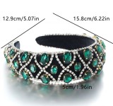 Inlaid rhinestone super sparkling sponge hair hoop hair accessories
