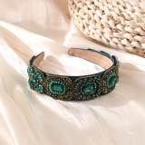 Brilliant geometric square crystal Baroque headband hair accessories
