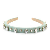 Alloy inlaid pearl flower sponge headband hair accessories