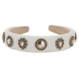 Diamond inlaid flower fabric headband hair accessories