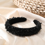 Crystal handmade beaded wide brimmed headband hair accessories