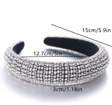 Super Sparkling Full Glass Diamond Baroque Sponge Hair Hoops and Accessories