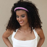Alloy inlaid pearl flower sponge headband hair accessories