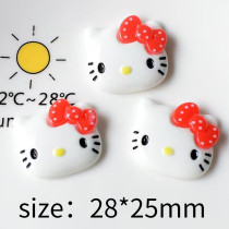20MM KT cat  Resin snap button charms