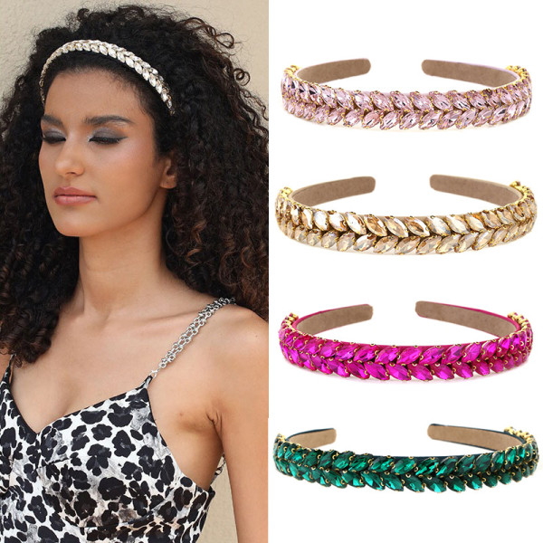 Full diamond Baroque fabric inlaid drill bit hoop hair accessories