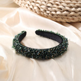 Crystal handmade beaded wide brimmed headband hair accessories
