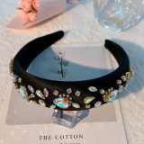 Baroque sponge inlaid colorful diamond starry velvet fabric hair accessories headwear