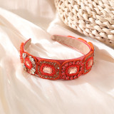Brilliant geometric square crystal Baroque headband hair accessories