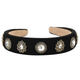 Diamond inlaid flower fabric headband hair accessories